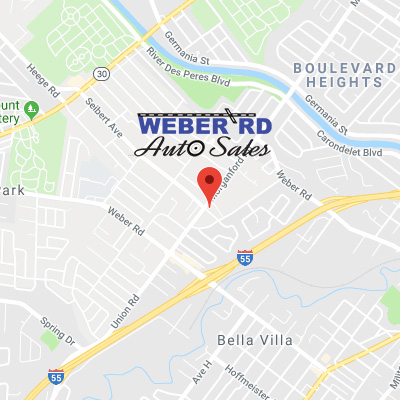 Map with pin showing weber location